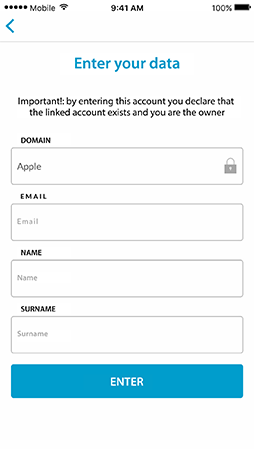 Inserisci i tuoi dati