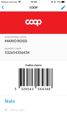 Dettaglio cassetta codice a barre