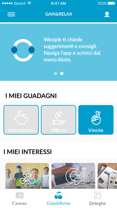 I miei guadagni/interessi